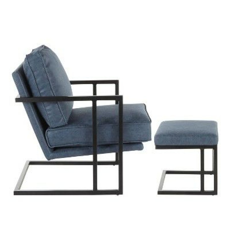 Roman Industrial Lounge Chair And Ottoman Lumisource | * Hot