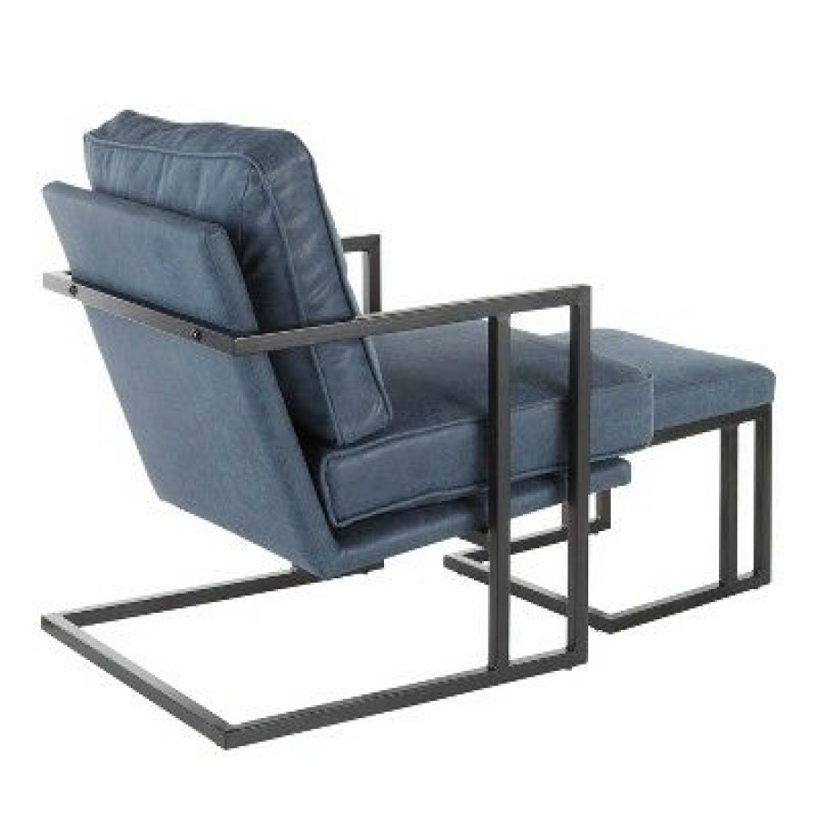 Roman Industrial Lounge Chair And Ottoman Lumisource | * Hot