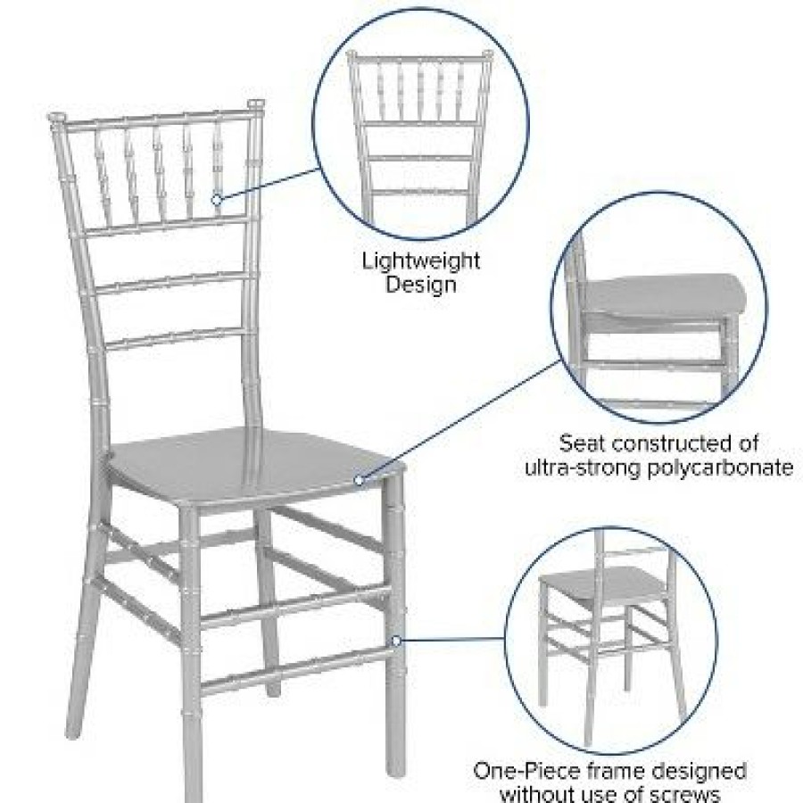 Flash Furniture Hercules Series Resin Stackable Chiavari Chair | * Hot