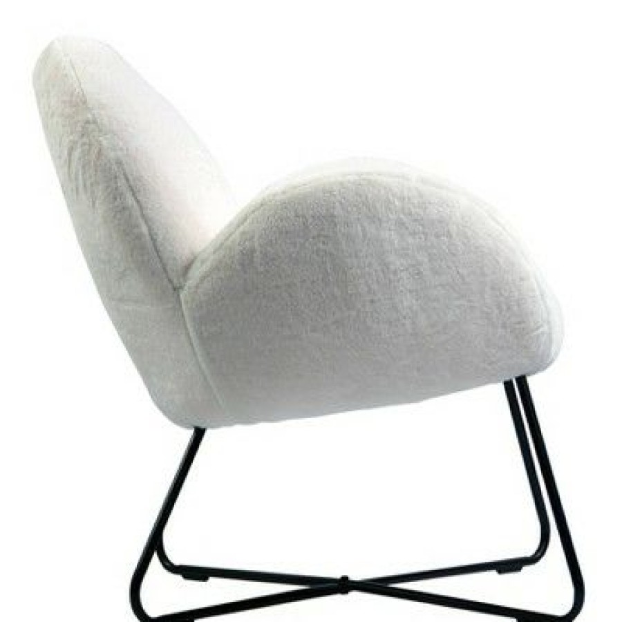 Brooklyn Accent Chair Faux Fur White Acessentials | * Best