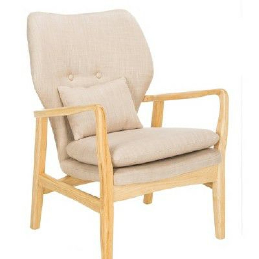 Tarly Accent Chair Beige Safavieh | * Clearance