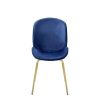 Set Of 2 Side Chairs With Fabric And Bucket Design Blue/Gold Benzara | * Online