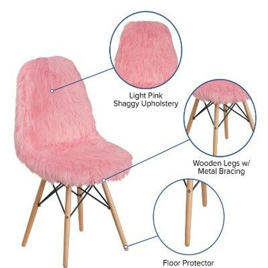 Emma And Oliver Shaggy Dog Fur Accent Chair | * Wholesale