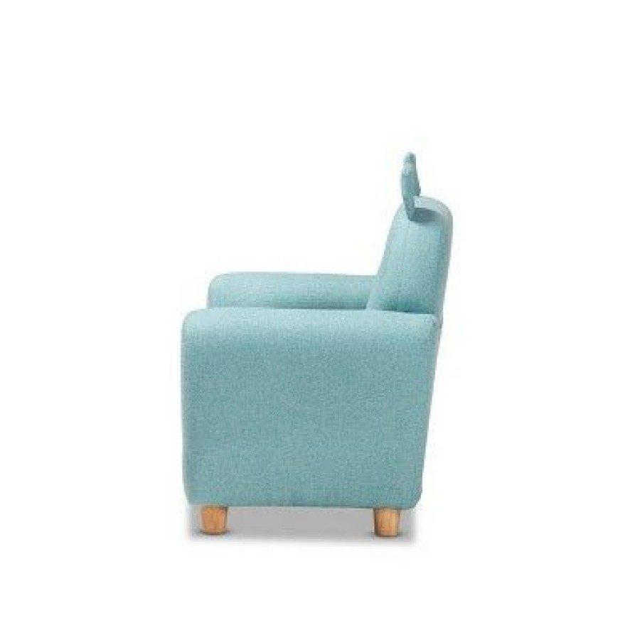 Kids' Gloria Fabric Upholstered Armchair With Animal Ears Blue Baxton Studio | * Hot