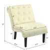 Costway Set Of 2 Armless Accent Chair Upholstered Tufted Lounge Chair | * Wholesale