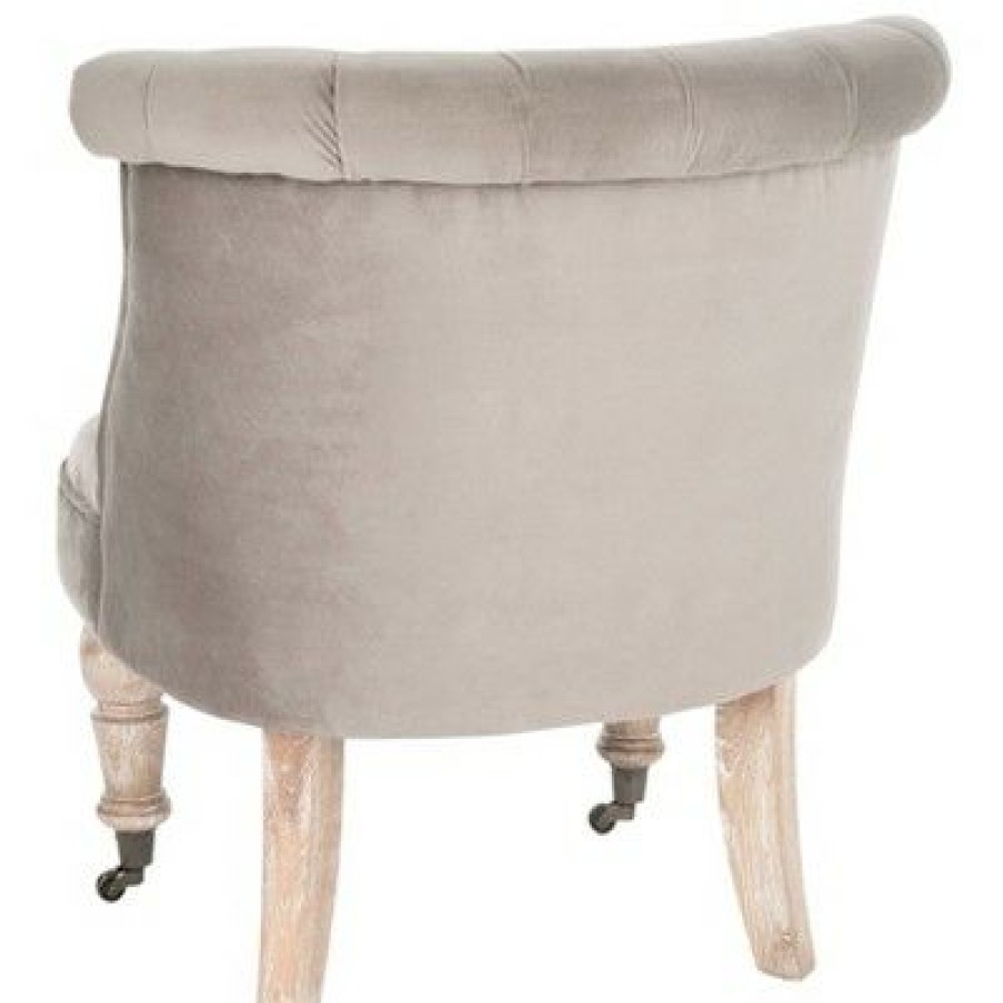 Upholstered Chair Light Gray Safavieh | * Online