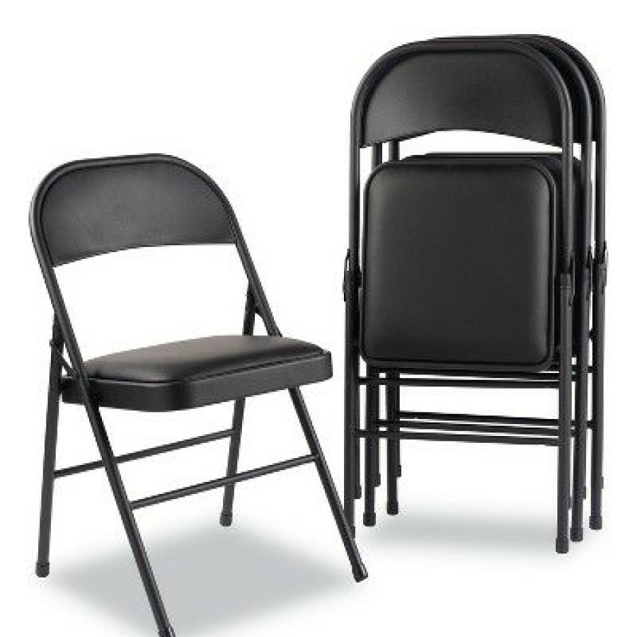 Alera Steel Folding Chair Graphite Seat/Graphite Back Graphite Base 4/Carton Fcpc5B | * Wholesale