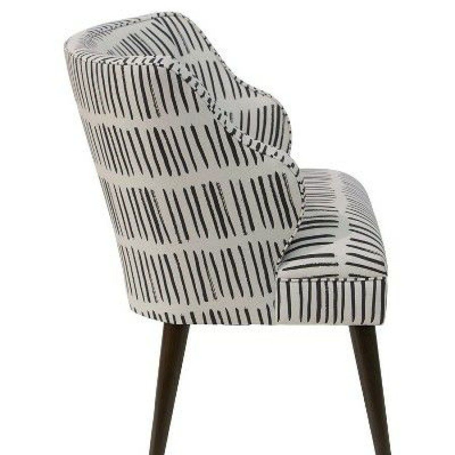 Logan Chair Dash Black White Skyline Furniture | * Clearance