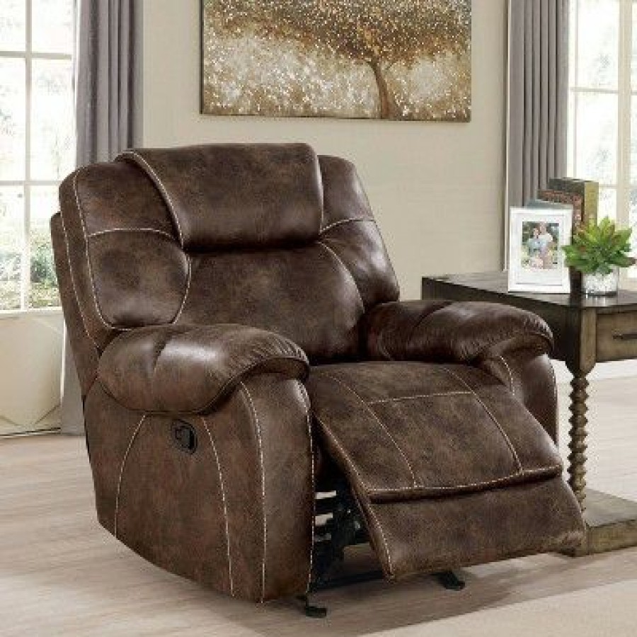 Dennington Glider Recliner Chair Dark Brown Homes: Inside + Out | * Wholesale