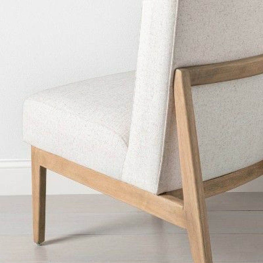 Hearth & Hand W/Magnolia Furniture Upholstered Natural Wood Slipper Accent Chair Hearth & Hand With Magnolia | * Online