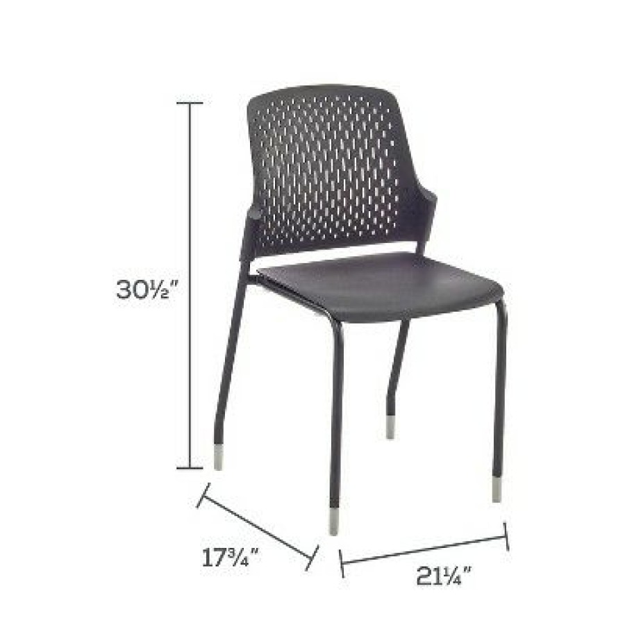 Safco Next High-Impact Polypropylene Office Chair Black 4/Carton 4287Bl | * Online