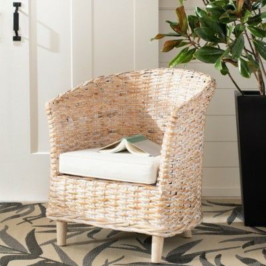 Omni Rattan Barrel Chair Safavieh | * Online